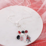 Ohio State Cluster Necklace