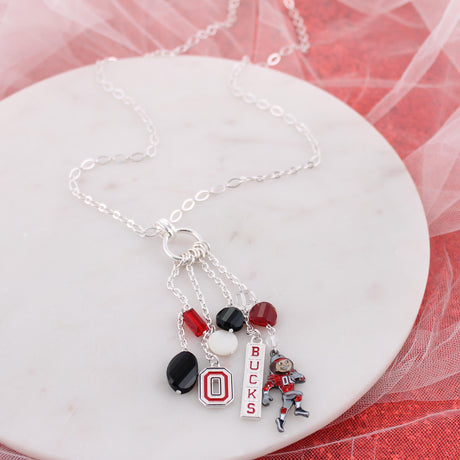 Ohio State Cluster Necklace