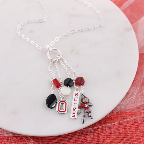 Ohio State Cluster Necklace