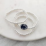 Penn State Glitter Enamel Logo Stretch Bracelet Set