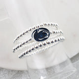 Penn State Glitter Enamel Logo Stretch Bracelet Set