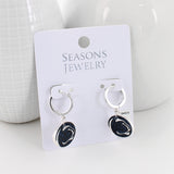Penn State Glitter Enamel Logo Huggie Hoop Earrings
