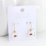 Arkansas Pearl Logo Hoop Earrings