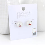 Arkansas Logo Pearl Stud Earrings