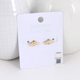 Arkansas Shiny Gold Logo Stud Earrings