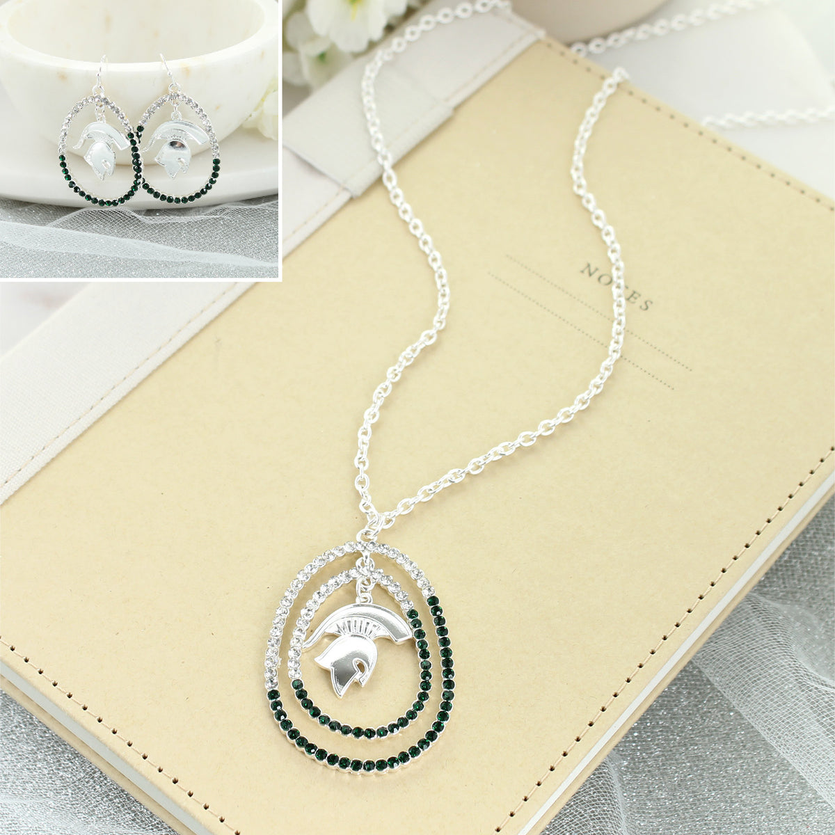 Michigan State Crystal Loop Gift Set