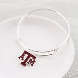 Texas A&M Enamel Logo Wire Bracelet