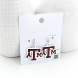 Texas A&M Crystal Logo Earrings