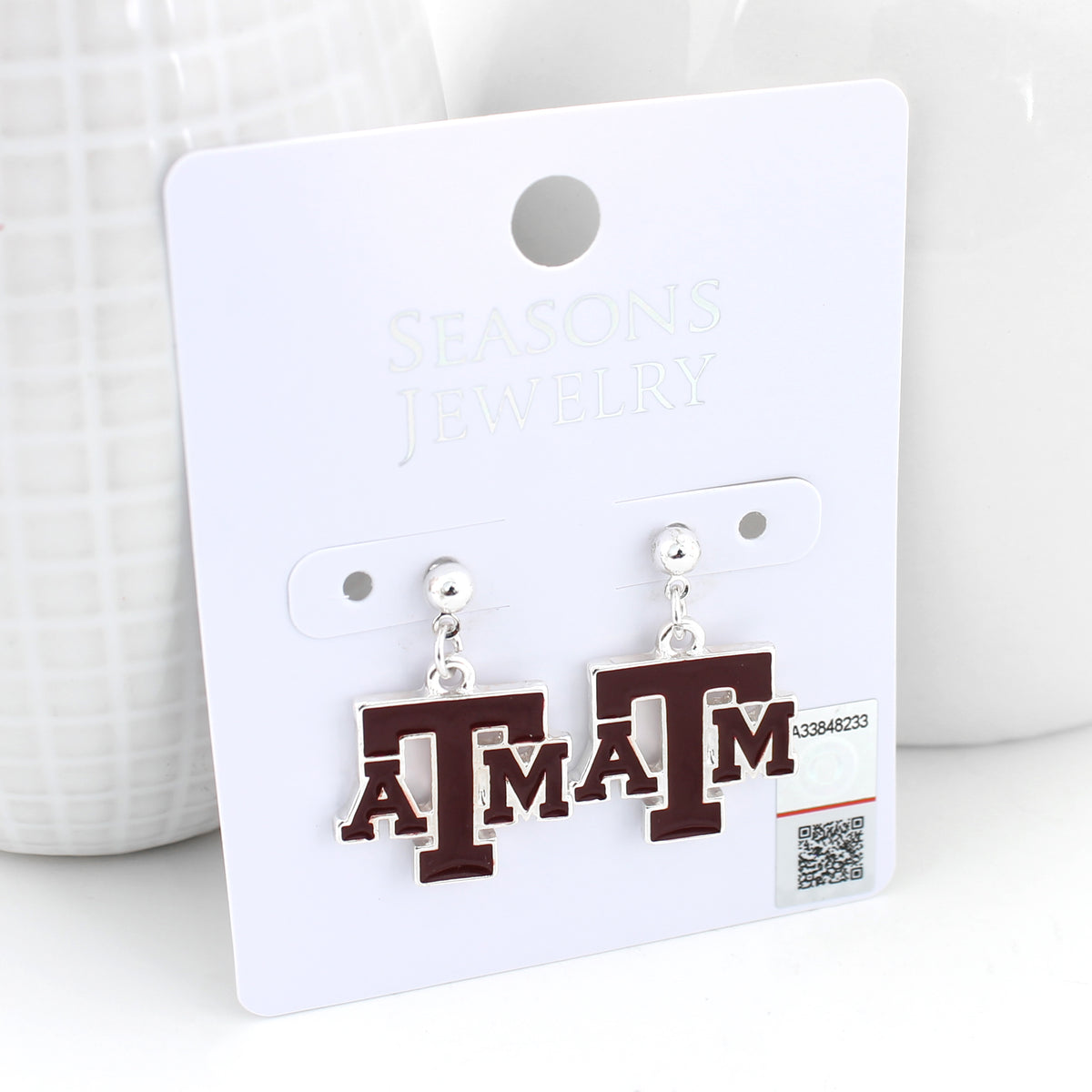 Texas A&M Enamel Logo Earrings