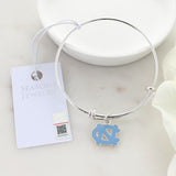 North Carolina Enamel Logo Wire Bracelet