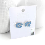 North Carolina Enamel Logo Stud Earrings