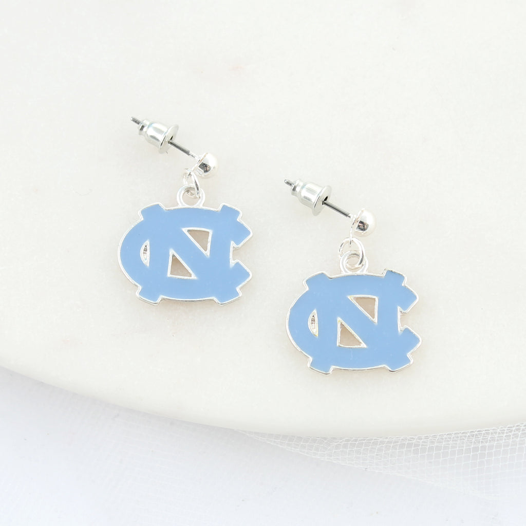 North Carolina Enamel Logo Earrings