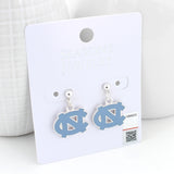 North Carolina Enamel Logo Earrings