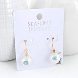 North Carolina Pearl Logo Hoop Earrings