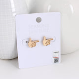 Texas Tech Shiny Gold Logo Stud Earrings