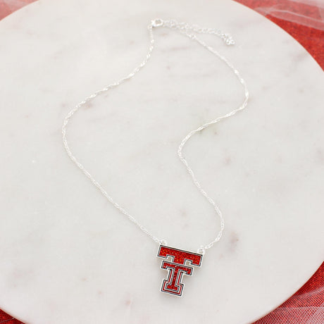 Texas Tech Crystal Logo Necklace
