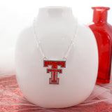 Texas Tech Crystal Logo Necklace