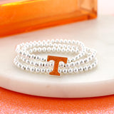 Tennessee Glitter Enamel Logo Stretch Bracelet Set