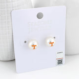 Tennessee Logo Pearl Stud Earrings