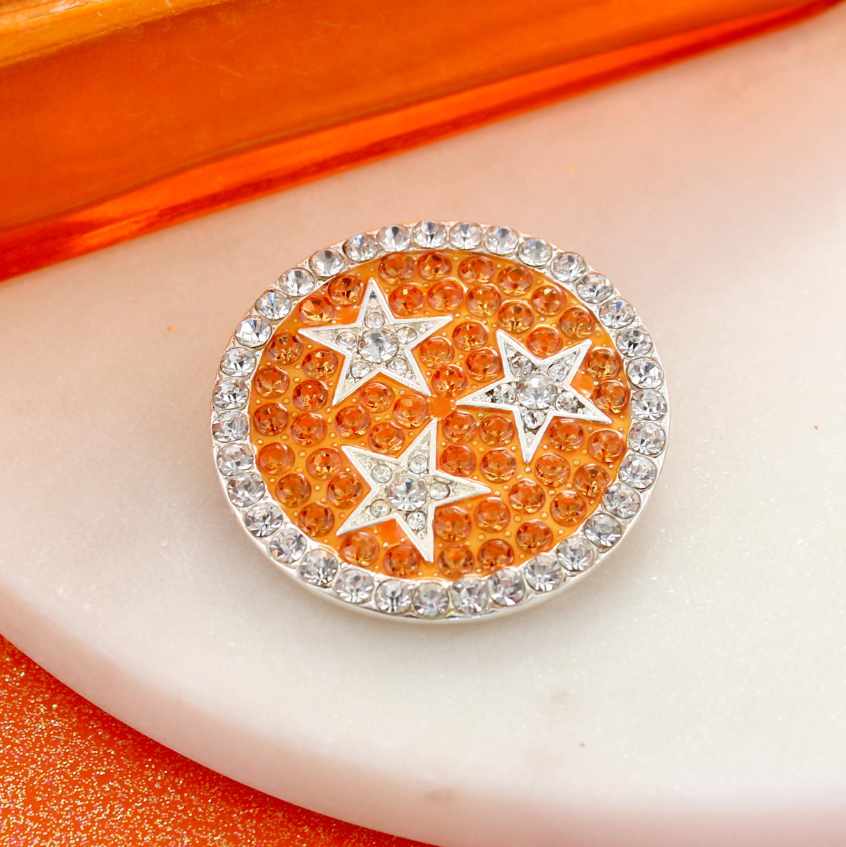 Tennessee Tri-Star Crystal Logo Pin