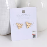 West Virginia Shiny Gold Logo Stud Earrings