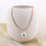 18” West Virginia Gold & Pearl Logo 3-Strand Necklace