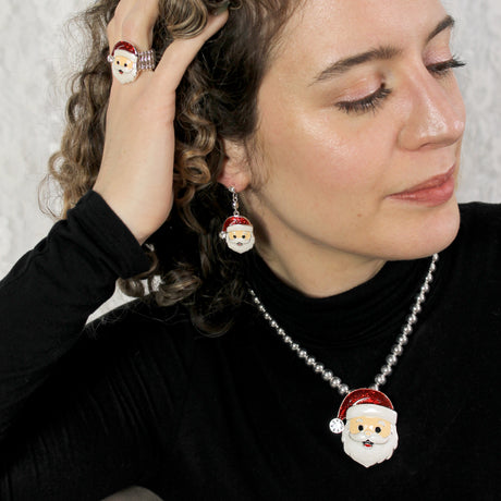 Santa Face Earrings