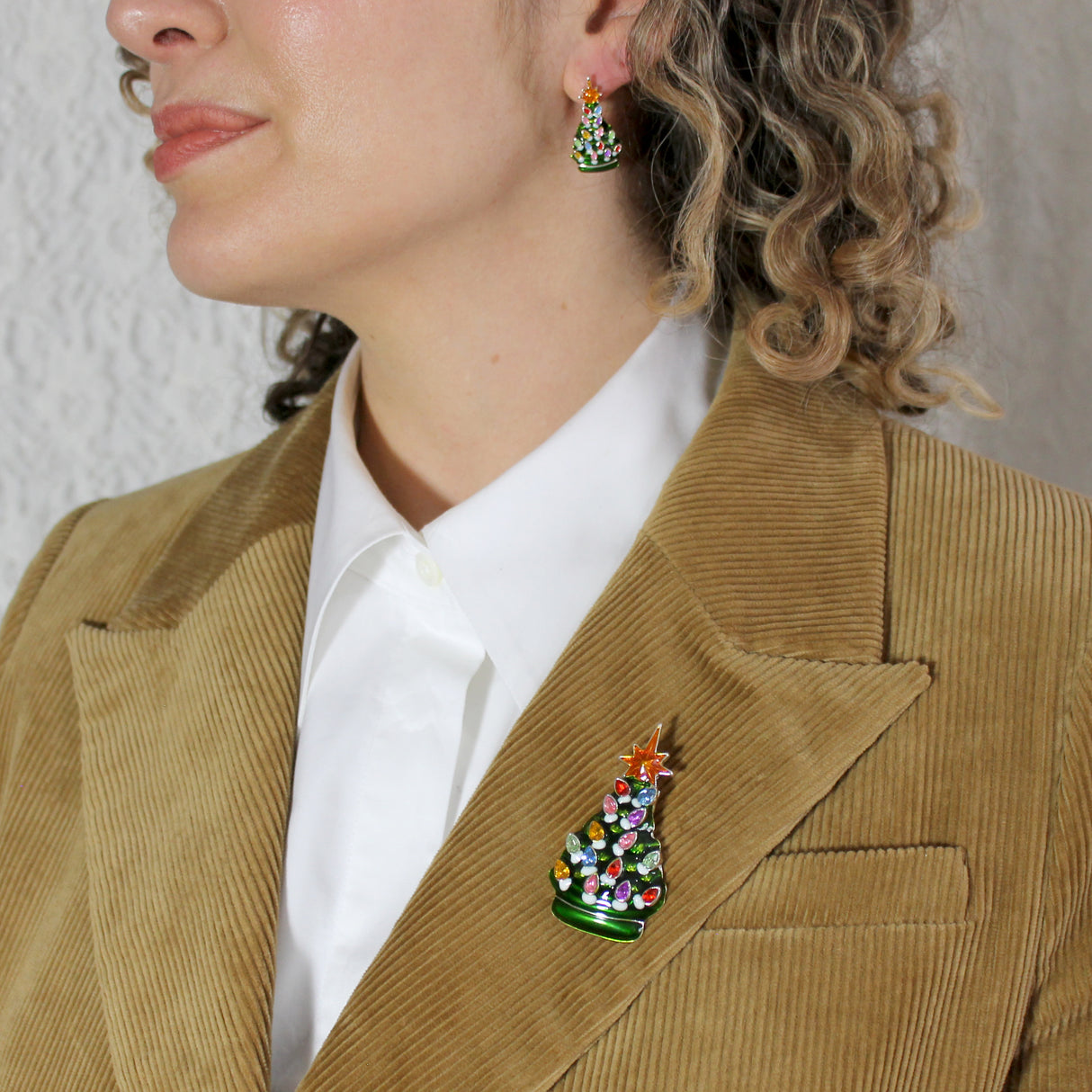 Ceramic Tree Earrings