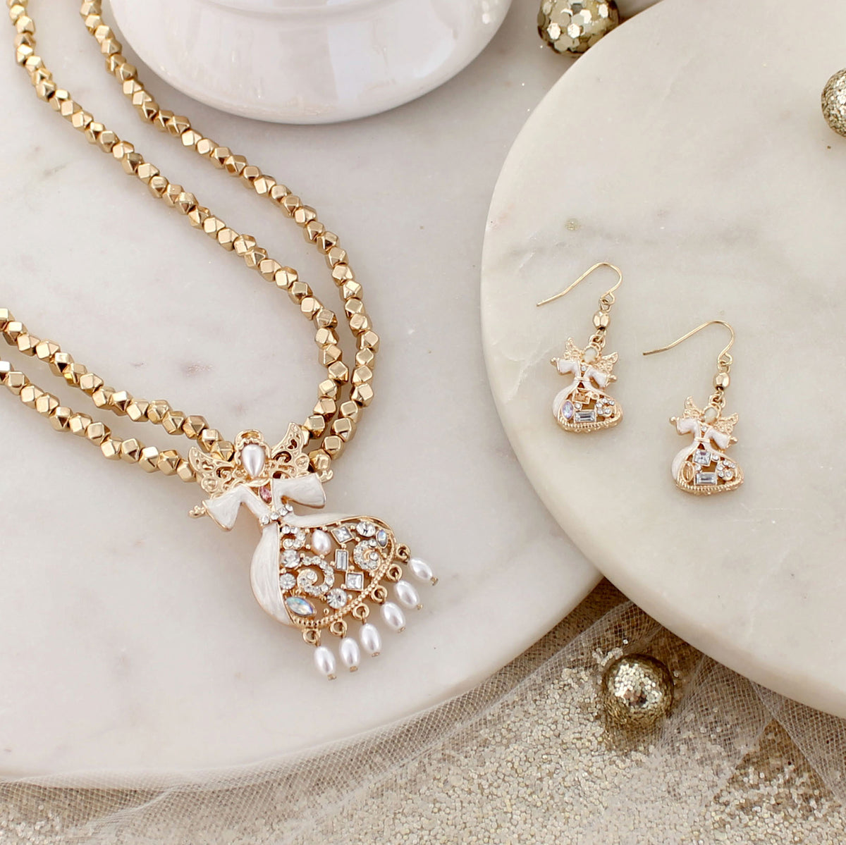 Crystal Angel Earrings