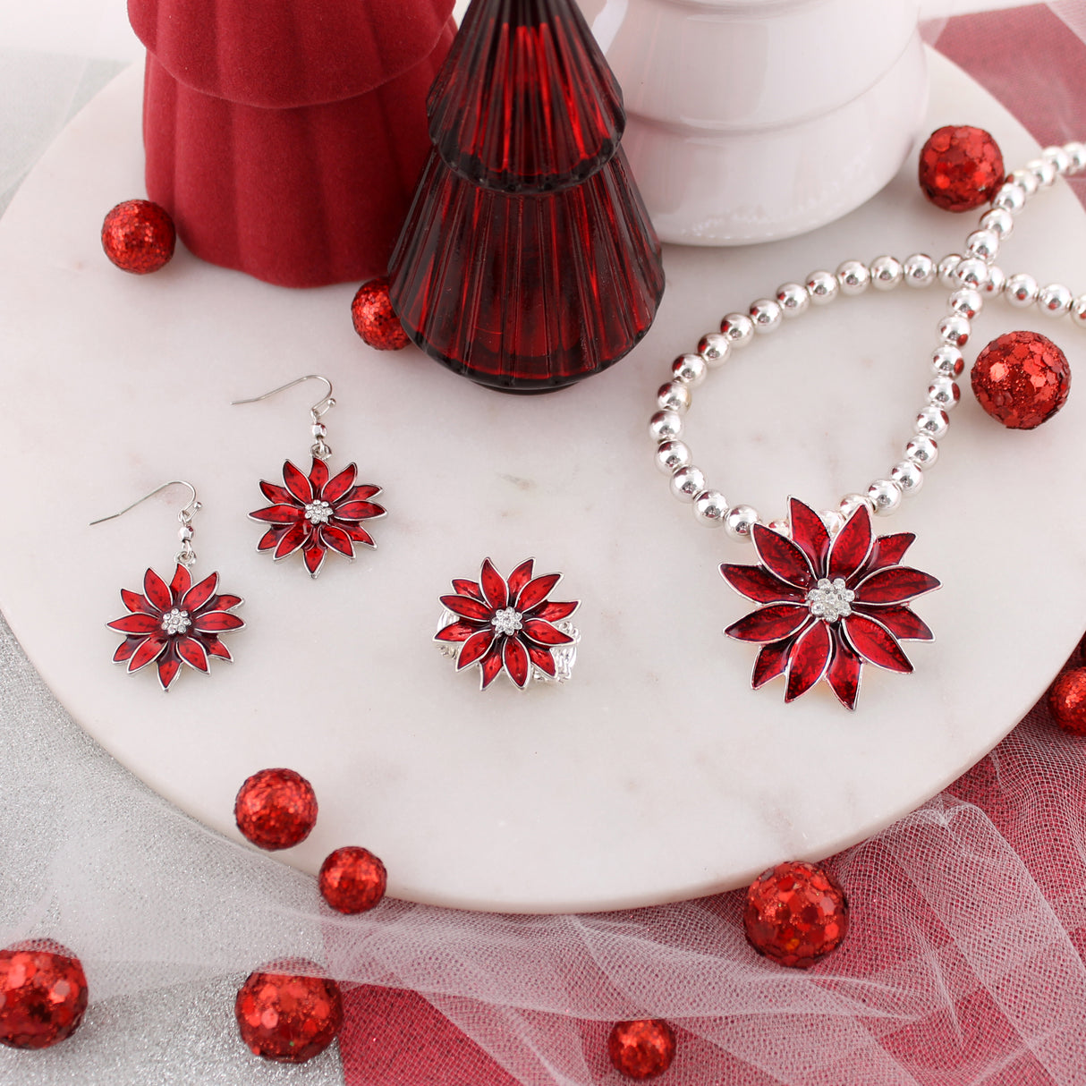 Poinsettia Clip-on Pendant