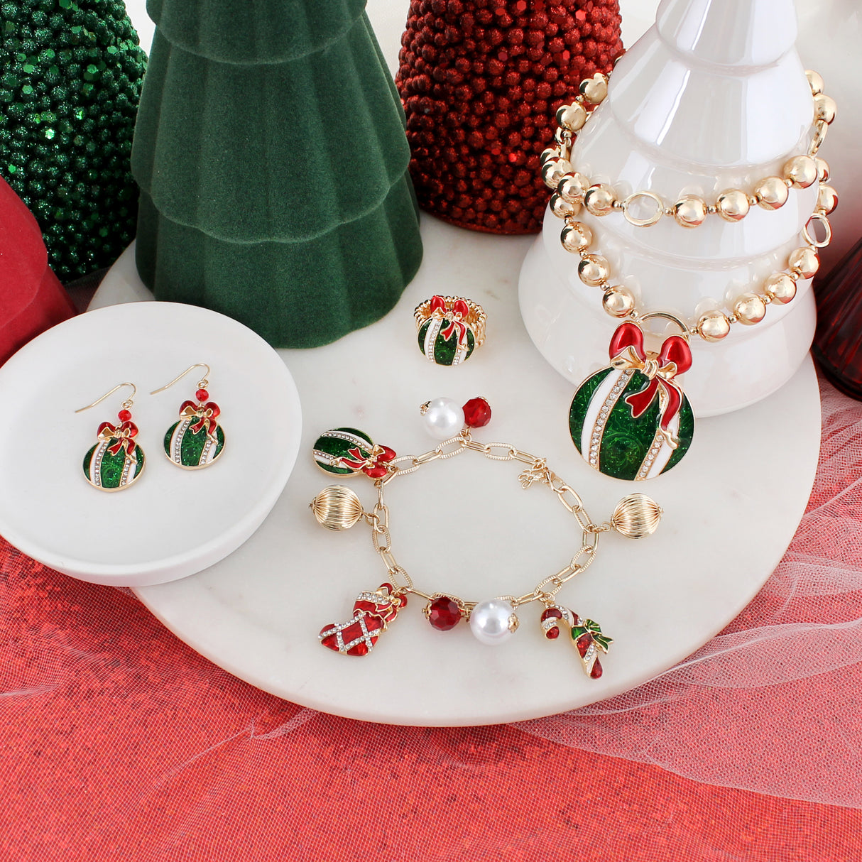 Vintage Crystal Ornament Earrings