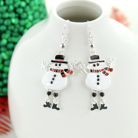 Buffalo Check Dangle Leg Snowman Christmas Gift Set