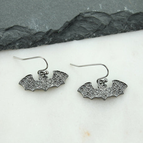 Gunmetal Crystal Bat Halloween Gift Set
