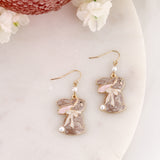 Enamel and Pearl Rabbit Earrings