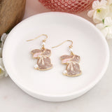 Enamel and Pearl Rabbit Earrings