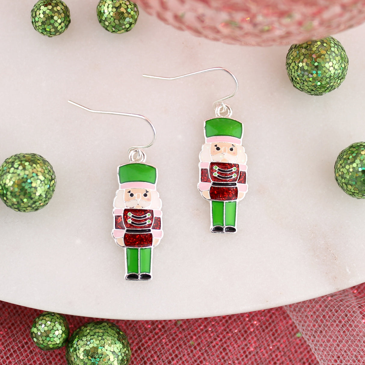 Cotton Candy Nutcracker Earrings