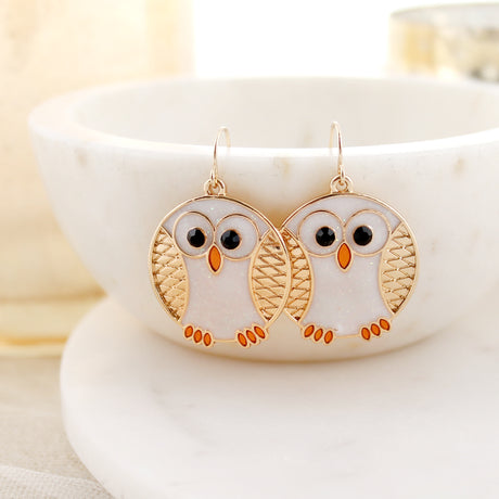 Gold Round Owl Gift Set