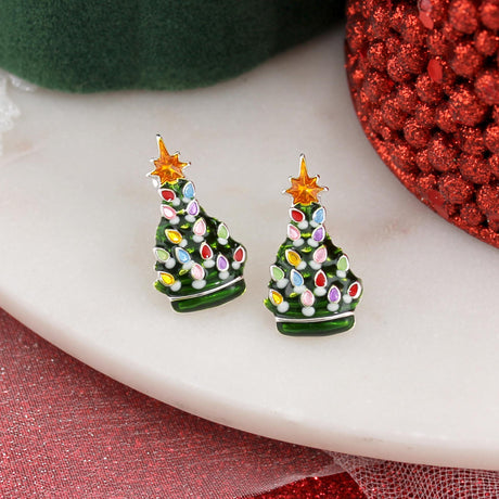 Ceramic Tree Earrings