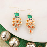 Dangle Beard Leprechaun Earrings