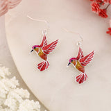 Enamel Hummingbird Earrings