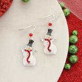 Enamel Snowman Earrings