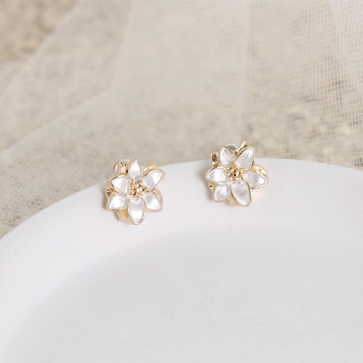 Easter Lily Stud Earrings