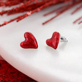 Puffy Heart Valentine’s Day Stud Earrings