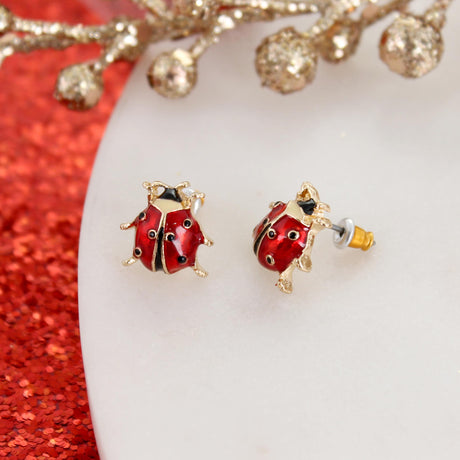 Ladybug Stud Earrings