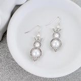 Pearl & Crystal Easter Bunny Earrings