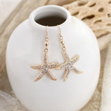 Crystal Starfish Earrings