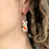 Easter Bunny w/Carrot Earrings
