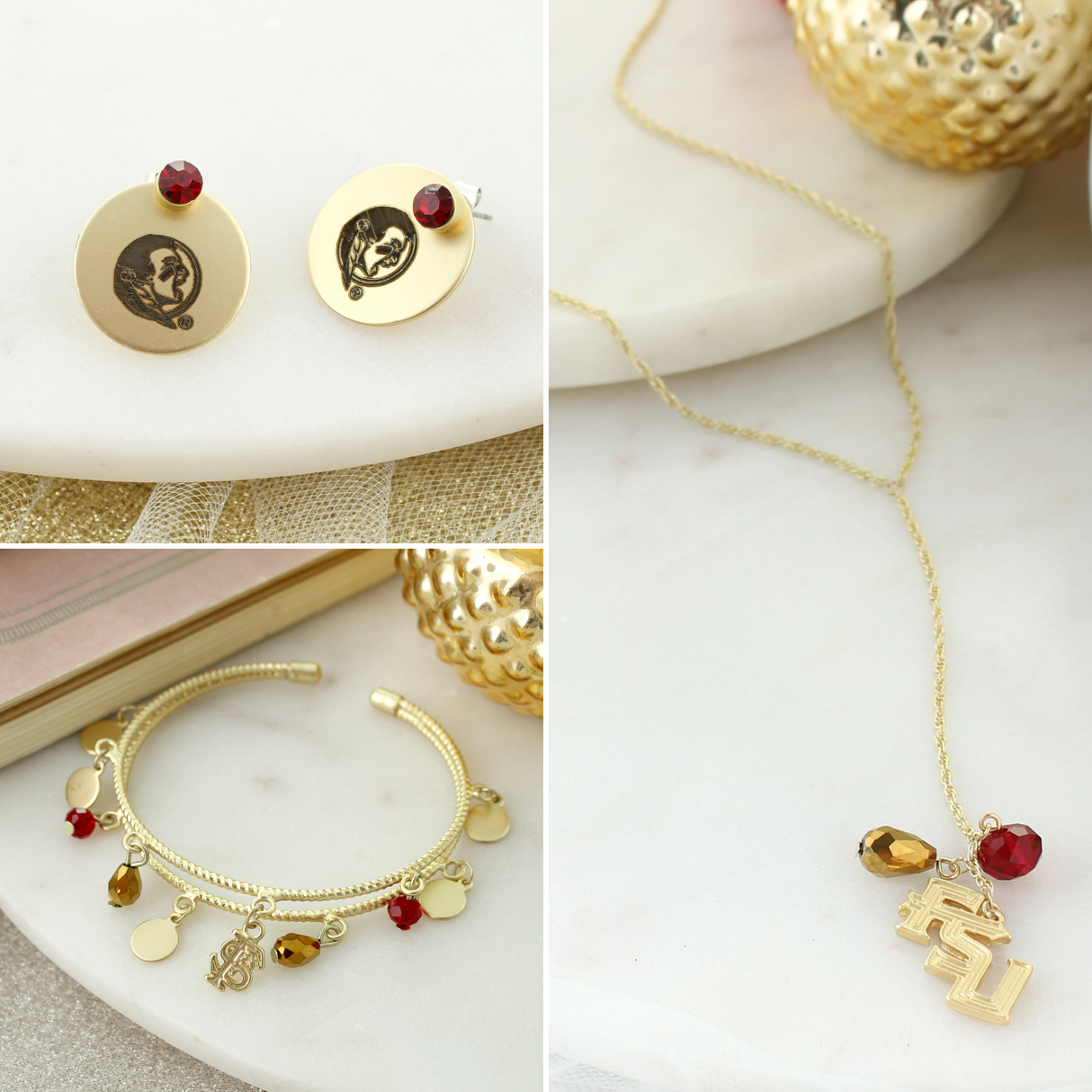 Florida State Matte Gold Gift Set
