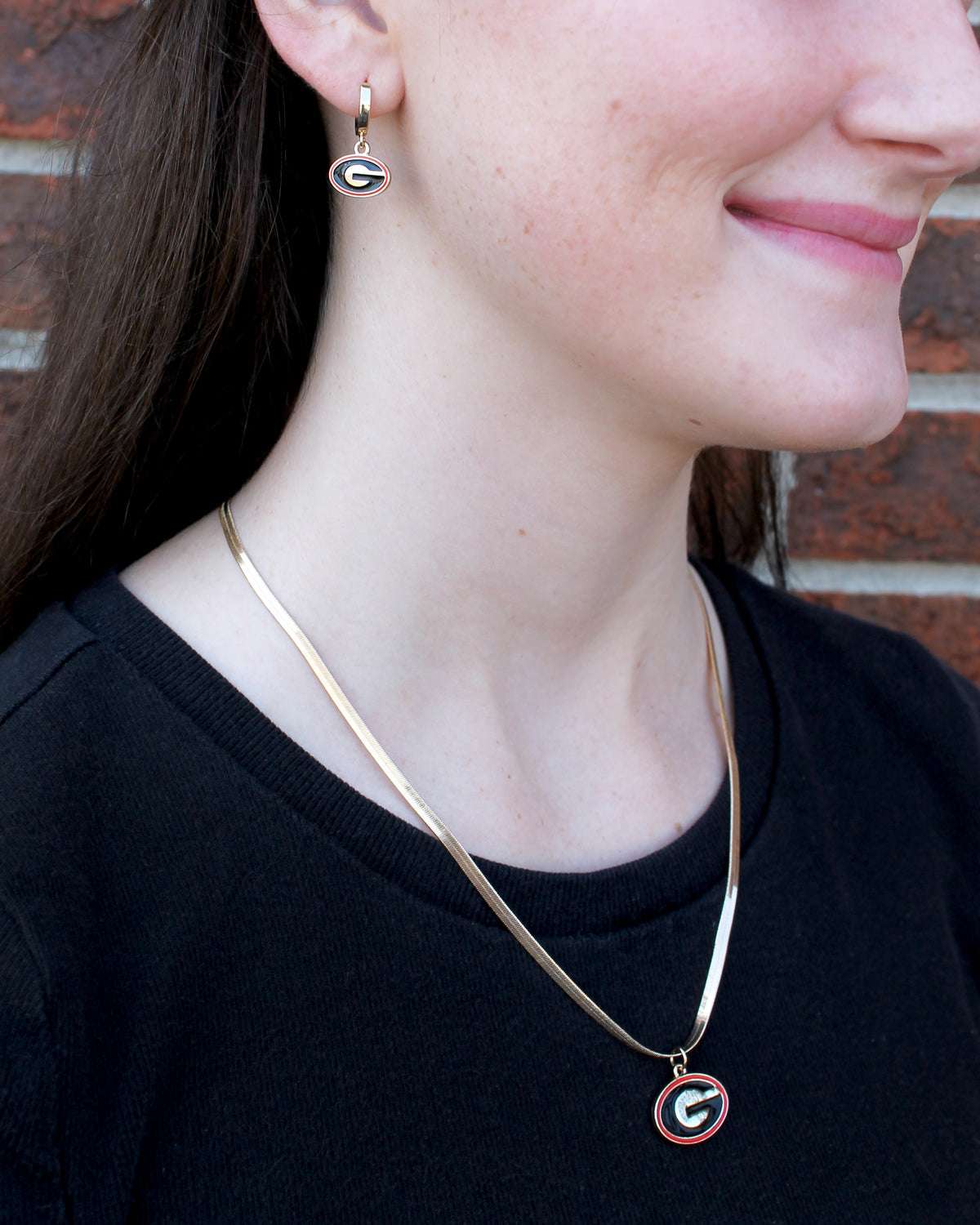 18” Georgia Gold & Enamel Logo Necklace