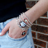 Georgia Bulldogs Crystal Logo Cuff Bracelet